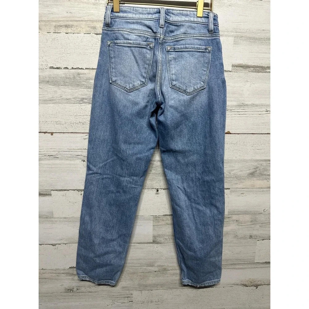 Kancan‎ Relaxed Jeans Girls 23 Blue Distressed Mid Rise Signature VBK2029A EUC